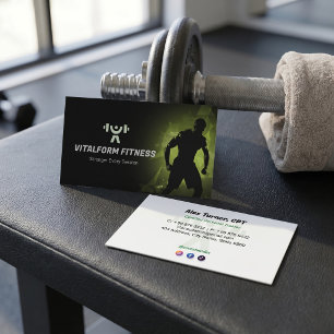 Fitness Trainer Zakelijk   Zwarte Spier Visitekaartje
