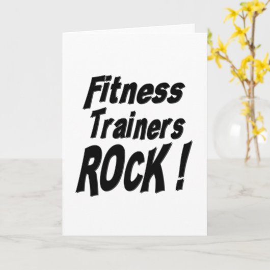 Fitness Trainers Rock! Wenskaart Kaart (Gele Bloem)