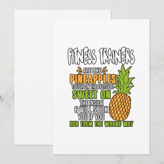 Fitness Trainers zijn als ananassen. Feestdagenkaart (Voorkant / Achterkant)