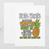 Fitness Trainers zijn als ananassen. Feestdagenkaart (Voorkant / Achterkant)