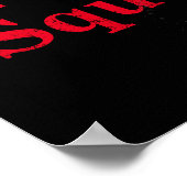 Fitness Training Cool Red Bold-teksten GYM Workout Poster (Hoek)