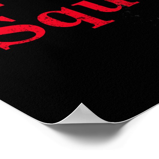 Fitness Training Cool Red Bold-teksten GYM Workout Poster (Hoek)