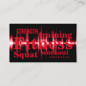 Fitness Training Cool Red Professional Visitekaartje (Voorkant)