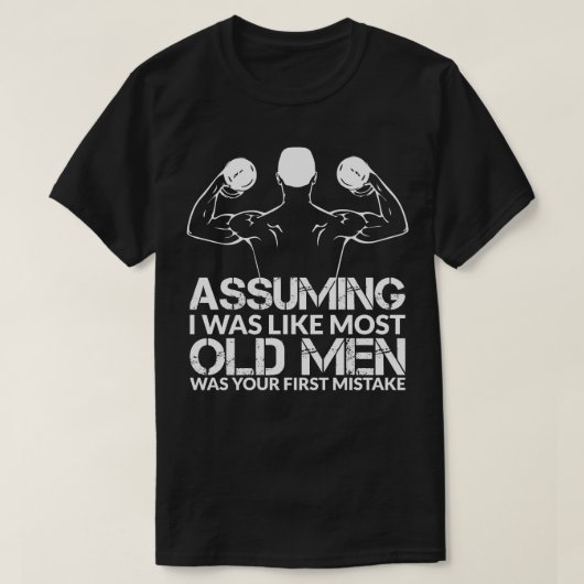 Fitness - training oud Man T-shirt (Design voorkant)