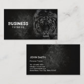 Fitness Training Professional Black & White Tiger Visitekaartje (Voorkant / Achterkant)