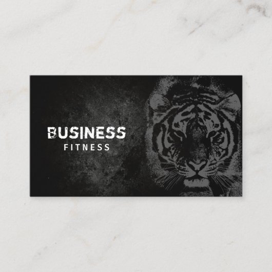 Fitness Training Professional Black & White Tiger Visitekaartje (Voorkant)