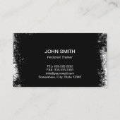 Fitness Training Professional Dark Grunge Visitekaartje (Achterkant)
