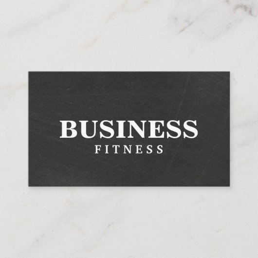 Fitness Training Professioneel Donker Blackboard Visitekaartje (Voorkant)