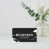 Fitness Training Professionele donkere zwarte rand Visitekaartje (Staand voorkant)