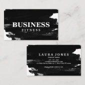Fitness Training Professionele donkere zwarte rand Visitekaartje (Voorkant / Achterkant)