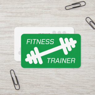 Fitness training sportschool coaching modern groen visitekaartje