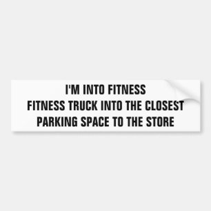 Fitness Truck naar de dichtstbijzijnde parkeerplaa Bumpersticker
