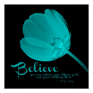 Fitness Tulip Light Blue Believe Poster