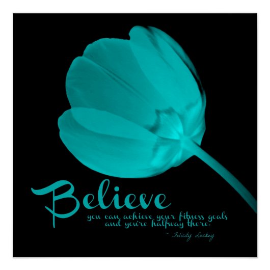 Fitness Tulip Light Blue Believe Poster (Voorkant)