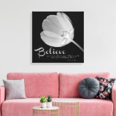 Fitness Tulip White Believe Canvas Afdruk (Insitu (Woonkamer))