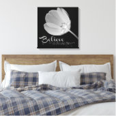 Fitness Tulip White Believe Canvas Afdruk (Insitu (Slaapkamer))