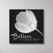 Fitness Tulip White Believe Canvas Afdruk (Voorkant)