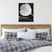 Fitness Tulip White Believe Canvas Afdruk (Insitu (Slaapkamer))