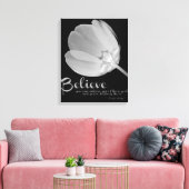 Fitness Tulip White Believe Canvas Afdruk (Insitu (Woonkamer))