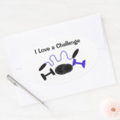 Fitness Uitdaging Ovale Sticker (Envelop)