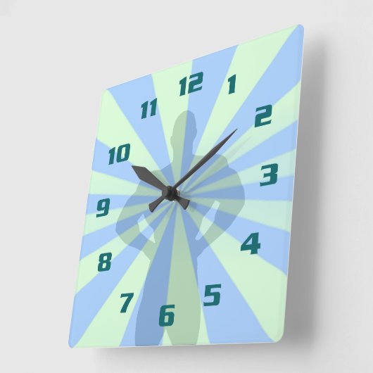 Fitness - uitrol en gym vierkante klok (Hoek)