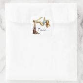 fitness van luchtyogo Thunder_Cove Vierkante Sticker (Tas)