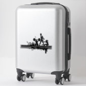 fitness van silhouette-sporten sticker (Koffer)