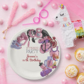 Fitness verjaardagsfeestje papieren bordje (Feest)