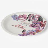 Fitness verjaardagsfeestje papieren bordje (Gekanteld)