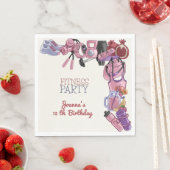 Fitness verjaardagsfeestje servet (Insitu)