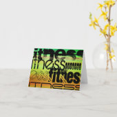 Fitness; Vibrant Green, Orange, & Yellow Kaart (Gele Bloem)