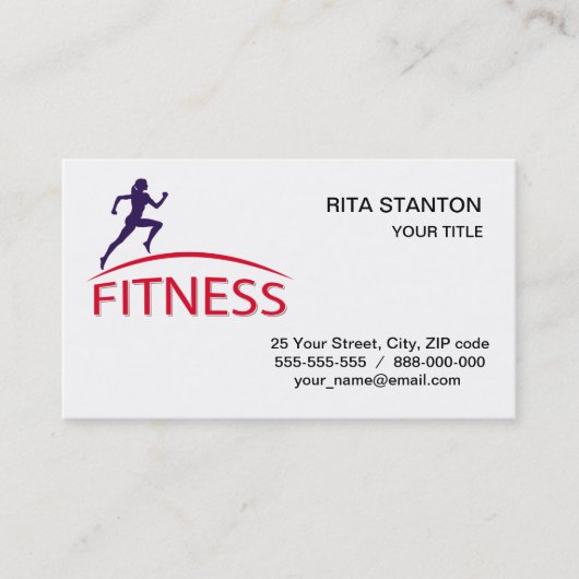 fitness visitekaartje (Voorkant)
