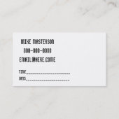 fitness - visitekaartje (Achterkant)