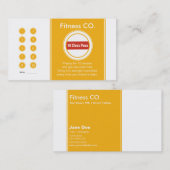 Fitness Visitekaartje 10 Class Pass Sjabloon Klantenkaartje (Voorkant / Achterkant)
