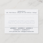 FITNESS - VISITEKAARTJE AFSPRAKENKAARTJE (Achterkant)