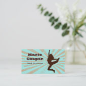 Fitness Visitekaartje Dance Blue Brown (Staand voorkant)