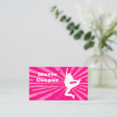 Fitness Visitekaartje Dance Pink (Staand voorkant)