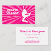 Fitness Visitekaartje Dance Pink (Voorkant / Achterkant)