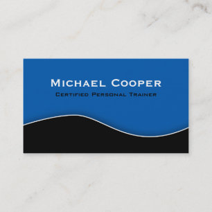 Fitness Visitekaartje Professional - zwart blauw