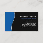 Fitness Visitekaartje Professional - zwart blauw (Achterkant)