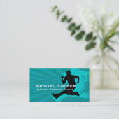 Fitness Visitekaartje Turquoise Blue (Staand voorkant)