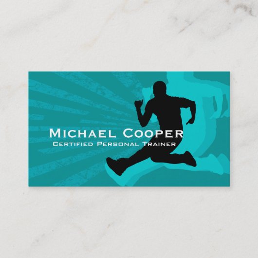 Fitness Visitekaartje Turquoise Blue (Voorkant)