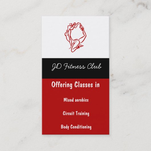Fitness Visitekaartjes (Voorkant)