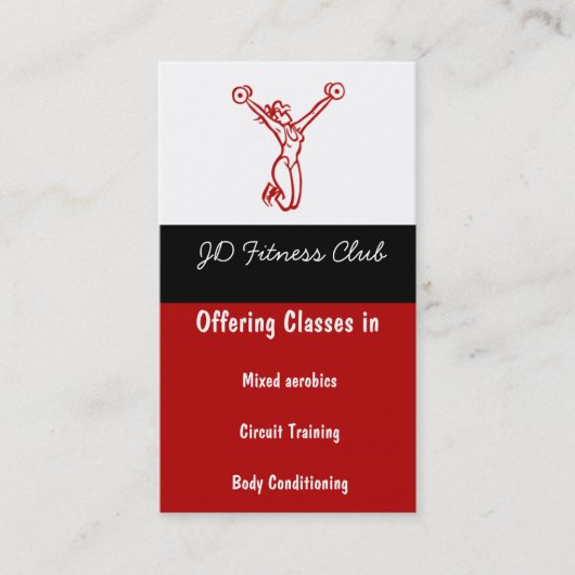 Fitness Visitekaartjes (Voorkant)
