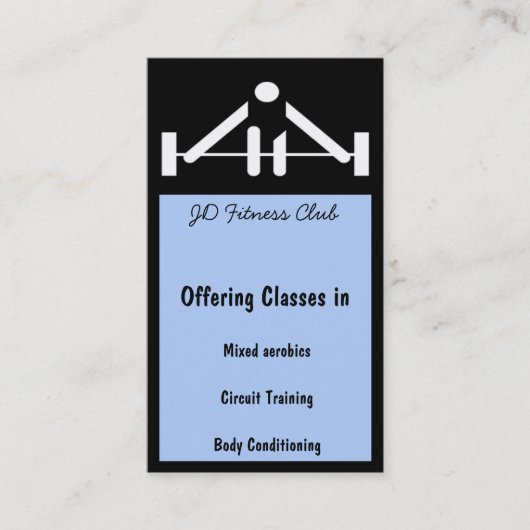 Fitness Visitekaartjes (Voorkant)