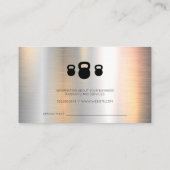 Fitness Voeding | Persoonlijke Trainer | Metallic Afsprakenkaartje (Achterkant)