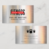 Fitness Voeding | Persoonlijke Trainer | Metallic Afsprakenkaartje (Voorkant / Achterkant)