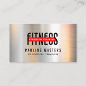 Fitness Voeding | Persoonlijke Trainer | Metallic Afsprakenkaartje (Voorkant)
