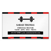 Fitness voor persoonlijke trainers magnetisch visitekaartje (Voorkant)