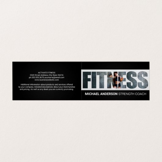 Fitness | Vrouw in de sportschool Visitekaartje (Buitenkant ongevouwen)